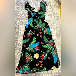 Adjustable fun and flirty floral dress